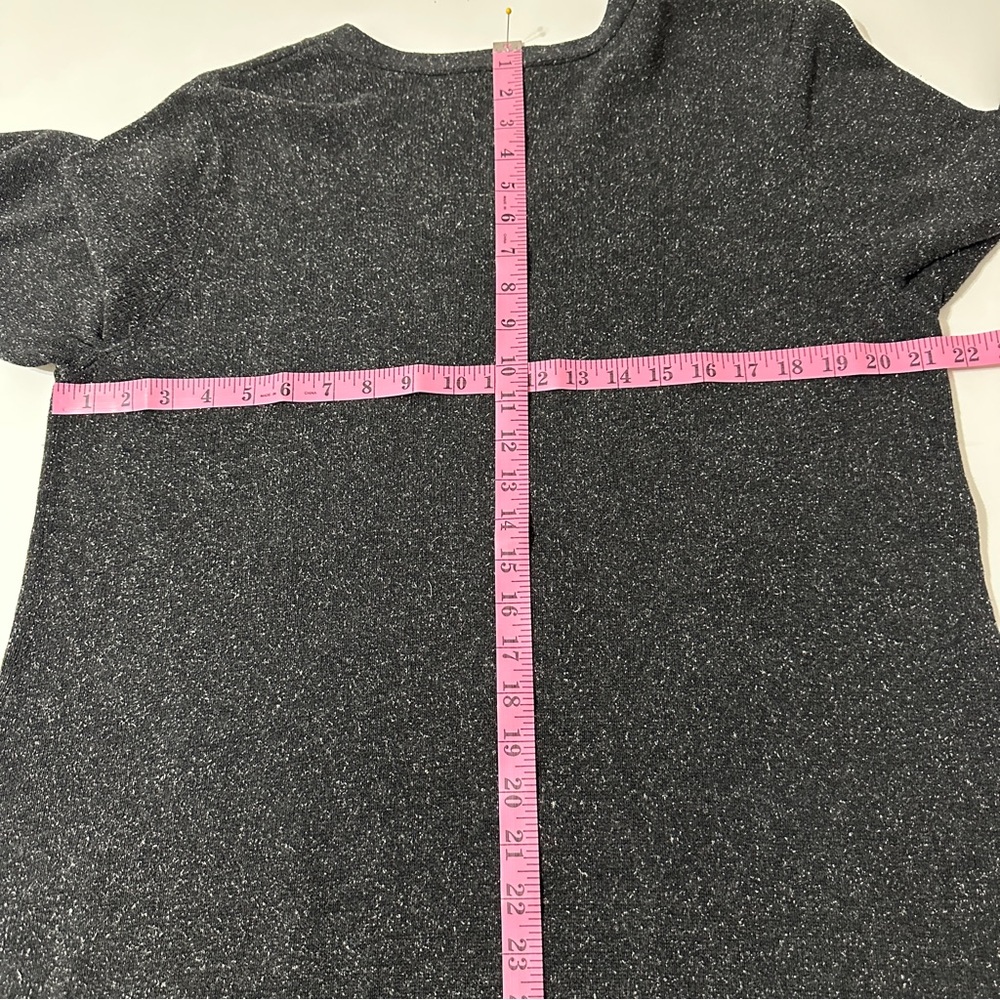 J. Jill Charcoal Grey Marled Silk & Cotton Knit Boho Sweater Dress  XL - Picture 6 of 9